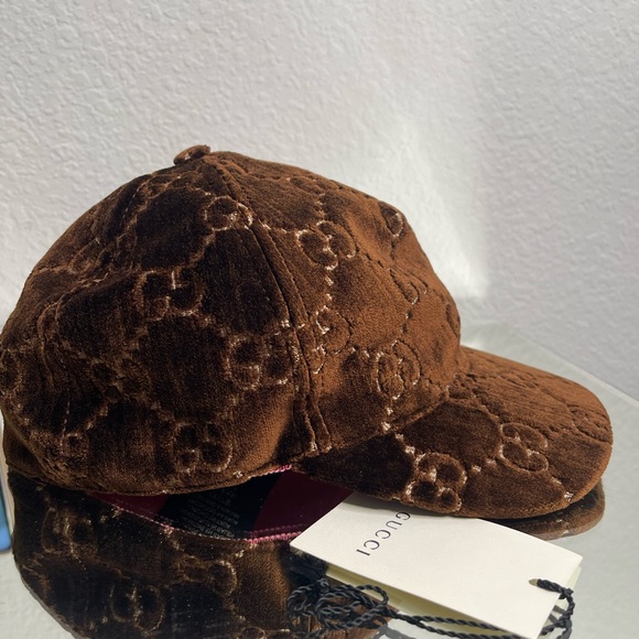 Gucci Velvet Monogram Baseball Cap - Picture 3 of 7